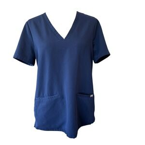 Figs Scrubs Top Medium Blue PO 1568 Technical Collection Medical Hospital Nurse